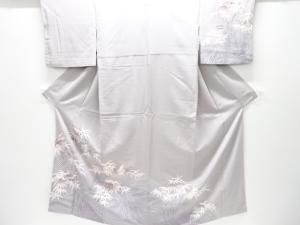 流水に竹笹模様一ツ紋訪問着